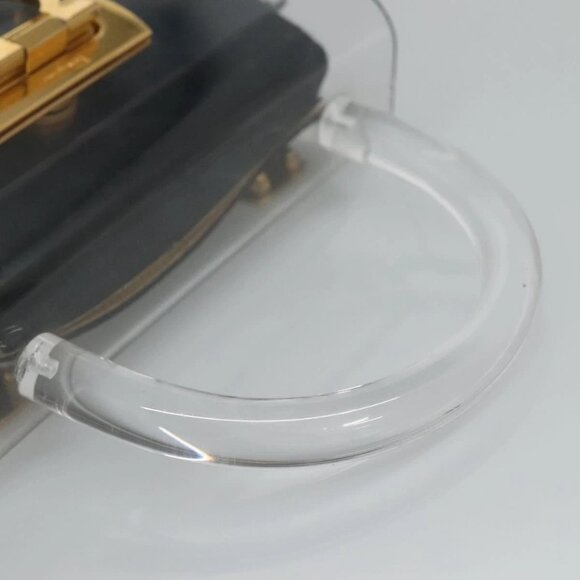 Salvatore Ferragamo Gancini Hand Bag plastic Clear Auth 79216 - Picture 8 of 14